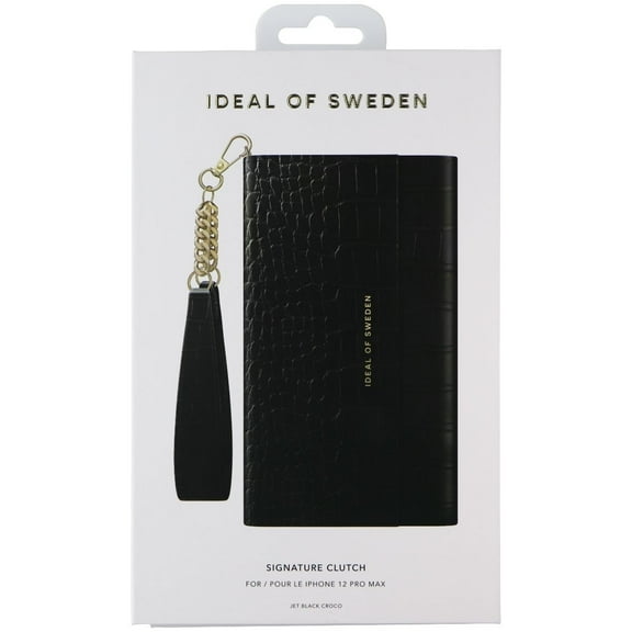 iDeal of Sweden Signature Clutch Case for iPhone 12 Pro Max - Jet Black Croco