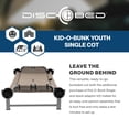 thumbnail image 2 of Disc-O-Bed Youth Single Cot Kid-O-Bed, Portable Bunk with Travel Carry Bag, Tan, 2 of 7