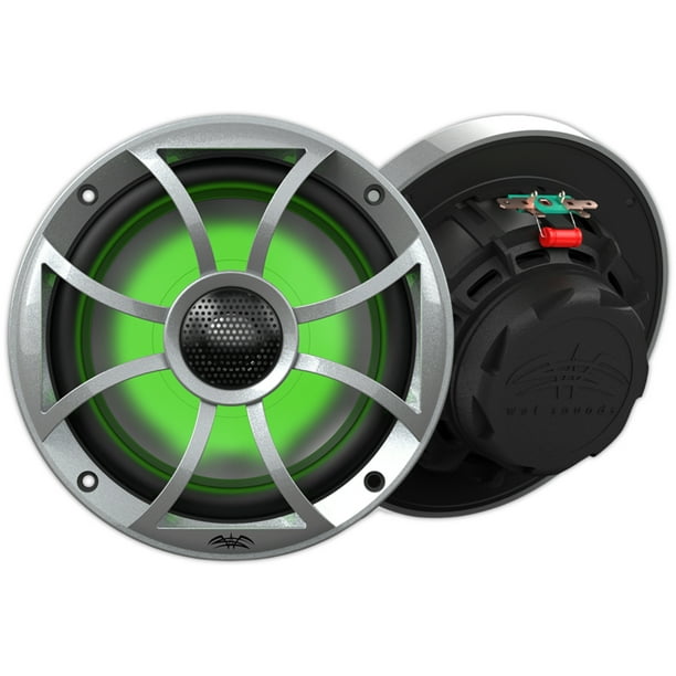 Bocinas Coaxiales Marinas RGB Wet Sounds RECON 6-S RGB 120 Watts 6.5 Pulgadas 4 Ohms Color Plata Wet Sounds RECON6SRGB