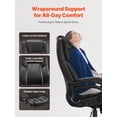 thumbnail image 5 of Executive Office Chair with Knob-Control Lumbar Support, 500lb Capacity Office Chair, Heavy Duty Ergonomic Chair, Height Adjustable PU Leather Reclining Home Office Desk Chairs, Black, 5 of 7