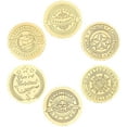 thumbnail image 6 of 120pcs 2" Round Gold Embossed Seals Stickers 6 Style Gold Foil Certificate Seals Vintage Embossed Gold Foil Certificate Seals for Invitation Envelope Seals-Excellence You're Invited Colorful, 6 of 6