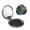 Round Shape, variant on Peacock Feathers Starry Portable Double-Sided Face Mirror Round Shape, Magnifying Compact Pocket Mirror with PU Leather Cover