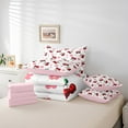 thumbnail image 4 of Erosebridal Princess Bed in a Bag Twin size, Bolssoms Floral Flower Bed Set, Kawaii Cherry Decor, Reversible, 4 of 5