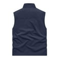 thumbnail image 4 of TFEOQRY Hoodless Vest for Men Double Sided Velvet Workwear Solid Color Thermal Jackets Waistcoat Sleeveless Outwear Sapphire Blue, 4 of 4