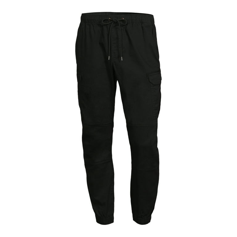 Lazer Men's Pull-on Stretch Twill Cargo Jogger Pants, Sizes S-XL - Walmart .com