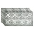 thumbnail image 1 of FASÄDE Regalia Decorative Vinyl 2ft x 4ft Glue Up Ceiling Panel in Crosshatch Silver (5 Pack), 1 of 5