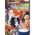 thumbnail image 1 of Pintura de diamantes (DE5463) imagen de diamantes de imitación 5D redonda completa de perro vaca granero gato 30x40cm 40x50cm FLhrweasw Nuevo, 1 of 1