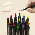 thumbnail image 3 of Mistaha 24-Color Fabric Markers Set for DIY Hand Drawing, Fade-Resistant and Washable, Silver Heat Transfer Design - Includes 24 Markers, 3 of 6