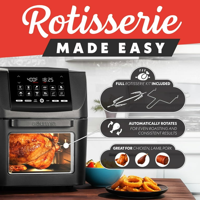 Gourmia 14qt All-in-One Digital Air Fryer, Oven, Rotisserie