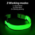 thumbnail image 2 of Illumifun LED Dog Collar, Nylon Adjustable Light Up Collar, USB Rechargeable Glowing Dog Collar Make Your Dogs Be Visible& Safe at Night(Green, Large), 2 of 7