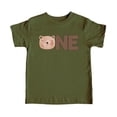 thumbnail image 4 of First Birthday Shirt for Boys 1st Birthday Bear Themed Tee for Kids Military Green Shirt 12 Months, 4 of 4