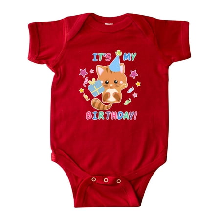 

Inktastic Its My Birthday with Kitten Stars and Confetti Gift Baby Boy or Baby Girl Bodysuit