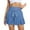 Blue, variant on Fjuchai Wide Leg Casual Shorts for Women's Comfy Elastic Waist Summer Shorts Women Ruffle Versatile Short Pants S-XL