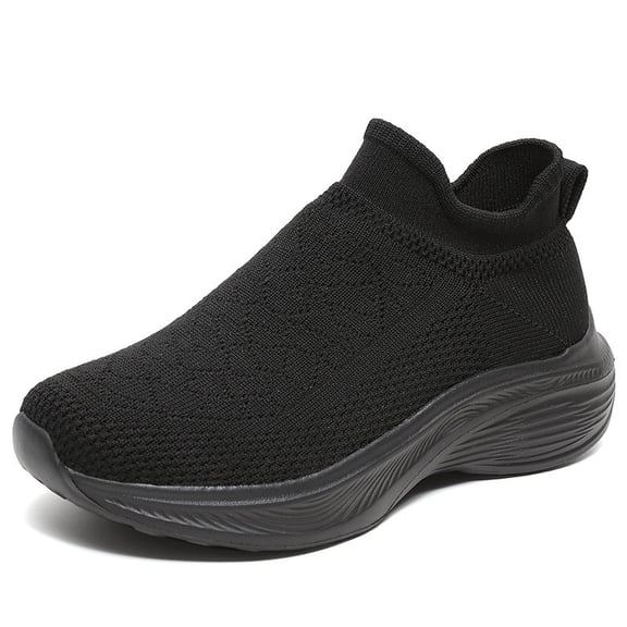 Women's Slip-On Walking Shoes, Lightweight and Breathable Mesh, Anti-Slip Casual Sneakers