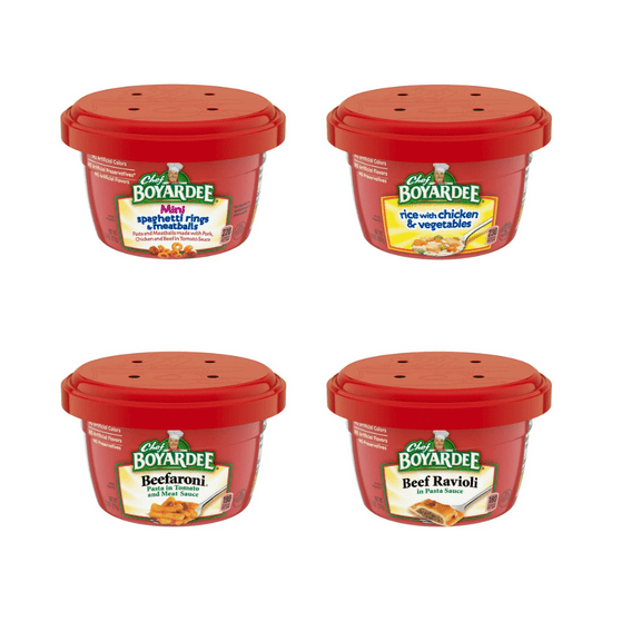 Chef Boyardee 7.5 oz Microwaveable Pasta Bowls – 12 Count Variety Pack, Ready-to-Eat Classic Meals