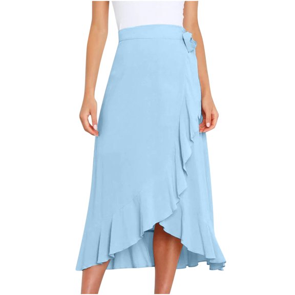 Cavosen Athletic Skirt Midi Skirts Asymmetrical A Line Solid Skirts Elegant Bussiness Cocktail Party Skirt