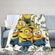 thumbnail image 1 of Manta de microfibra ultrasuave de los Minions con estampado 3D de moda para todas las estaciones, ideal para sofá, cama, regalo de cumpleaños familiar, 152 x 127 cm., 1 of 5