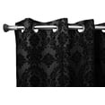 thumbnail image 4 of Grommet Blackout Curtain Taffeta Damask 56" Wide Tall Curtain, 4 of 11