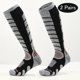 thumbnail image 2 of 2 pares de calcetines de esquí, calcetines térmicos de invierno hasta la rodilla, medias largas cómodas y cálidas para senderismo, snowboard, montañismo y actividades al aire libre, 2 of 4