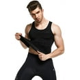 thumbnail image 6 of MINKUROW Mens Slimming Body Shaper Vest Shirt Abs Abdomen Slim Black,XL, 6 of 7