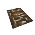 thumbnail image 4 of Handcraft Rugs Chocolate Brown/Beige/Gold Abstract Geometric Modern Squares Pattern Area Rug 8 ft. by 10 ft., 4 of 10