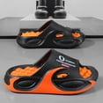 thumbnail image 6 of Rokment Women's Men's Cushioned Thick Sole Slides Acupressure Massage Slippers Non Slip Quick Drying Bathroom Sandals for Plantar Fasciitis Black Size 7, 6 of 6