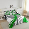 thumbnail image 3 of Erosebridal Geometric Stripes Bedding King Comforter Set,Green Grey Bedding Sets King with Comforter,Abstract Room Decorative,Lightweight,3-Piece, 3 of 8