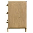 thumbnail image 3 of 3-Drawer Sand Wash Bedroom Nightstand / Vintage Look / Aged Brass Hardware, 3 of 4
