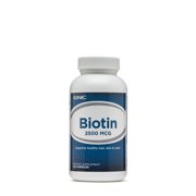 GNC Biotin 2500mcg, 120 Capsules, Supports Healthy Hair, Skin and Nails