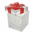 thumbnail image 4 of Illuminated Faceted Glass Present w/ Bow by Valerie in Blue, 4 of 5