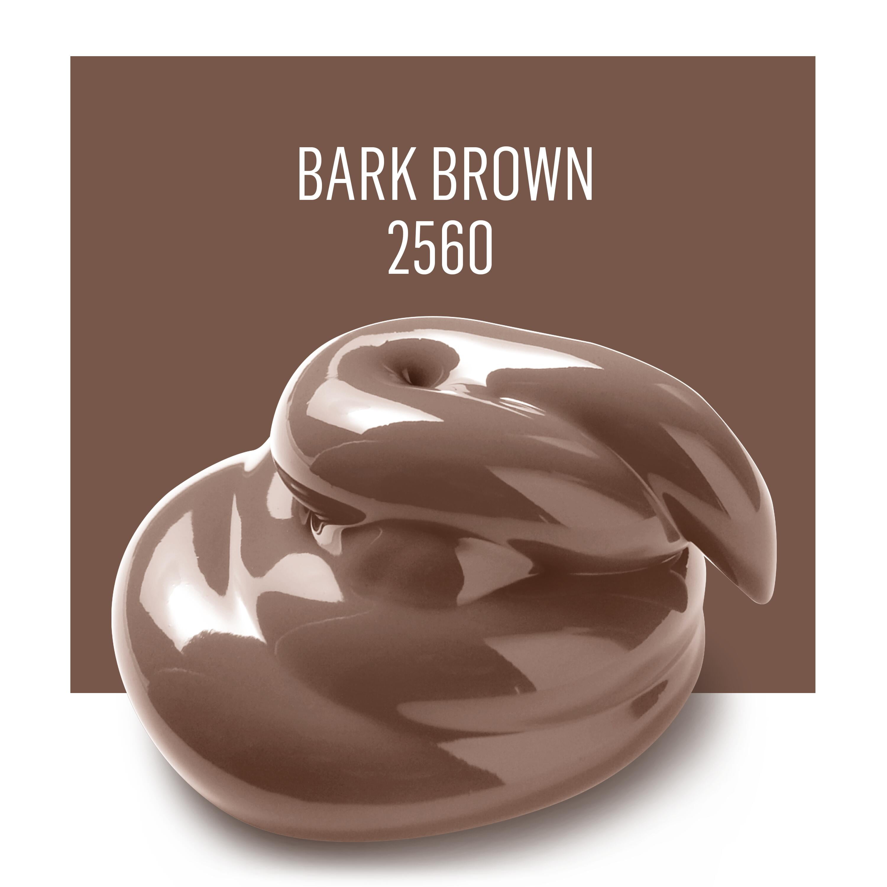 (2 pack) FolkArt Acrylic Craft Paint, Matte Finish, Bark Brown, 2 fl oz