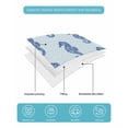 thumbnail image 5 of Quilts Twin-XL Size Bedding Set, Navy Blue Seahorse Lightweight Quilted Comforter, Summer Ocean Nautical Coastal Textured Soft Bedspread Coverlet with Pillow Covers for All Season, 68" x 98", 5 of 7