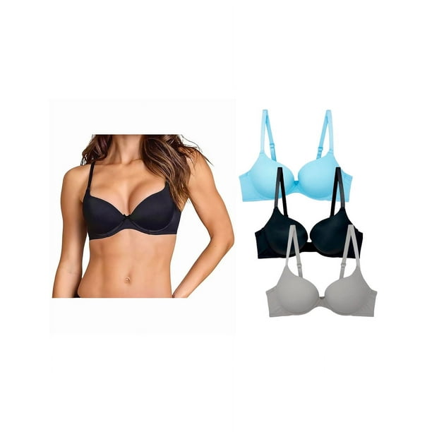 Paquete de 3 Brasieres doble PUSH UP Tatys Fashion con 3 Diferentes Colores Aumenta Hasta 2 Tallas