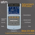 thumbnail image 3 of Estimulador muscular iStim TENS EMS EV-906 para aliviar el dolor y fortalecer los músculos. Incluye electrodos japoneses gelificados., 3 of 5