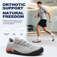 thumbnail image 2 of OrthoComfoot Men's Orthopedic Wide Barefoot Shoes, Comfortable Arch Support Wide Toe Box Zero Drop Walking and Training Sneakers, 2 of 6