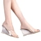 thumbnail image 1 of Zapatos Vestir Tacón Sandalias Cuña Punta Abierta Transparente Verano para Mujer Fiesta Noche Boda Baile Graduación, 1 of 9