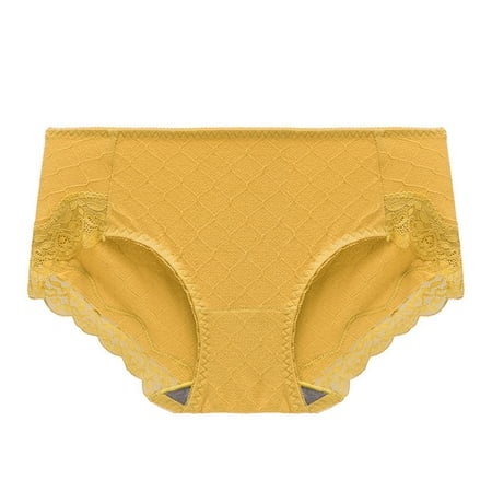 

YXGla Women Sexy Lace Soft Breathable Stretchy Cotton Solid Color Underwear Briefs
