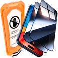 thumbnail image 1 of Protector de pantalla UniqueMe para iPhone 15 Pro Privacy 2 Pack, 1 of 7