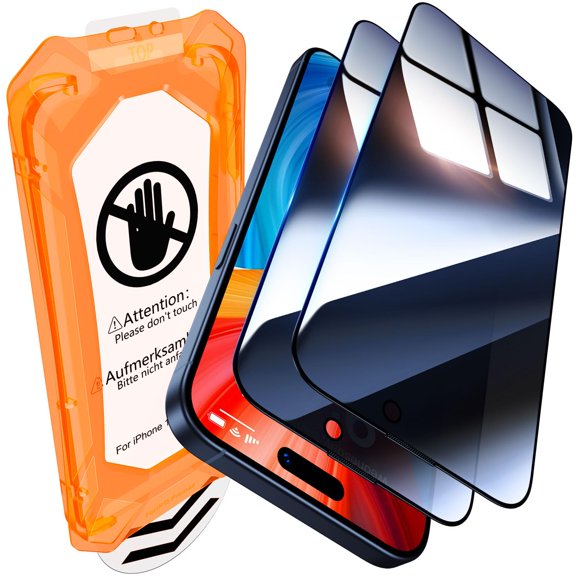 Protector de pantalla UniqueMe para iPhone 15 Pro Privacy 2 Pack