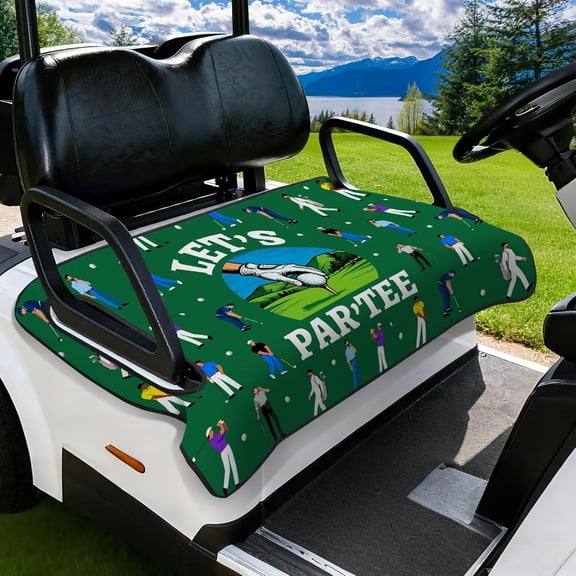 Let's Par-Tee Golf Cart Seat Covers, Universal Fit for EZGO, Club Car, Yamaha 51"x31", 2 Passenger Golf Cart Seat Protector, Durable Washable