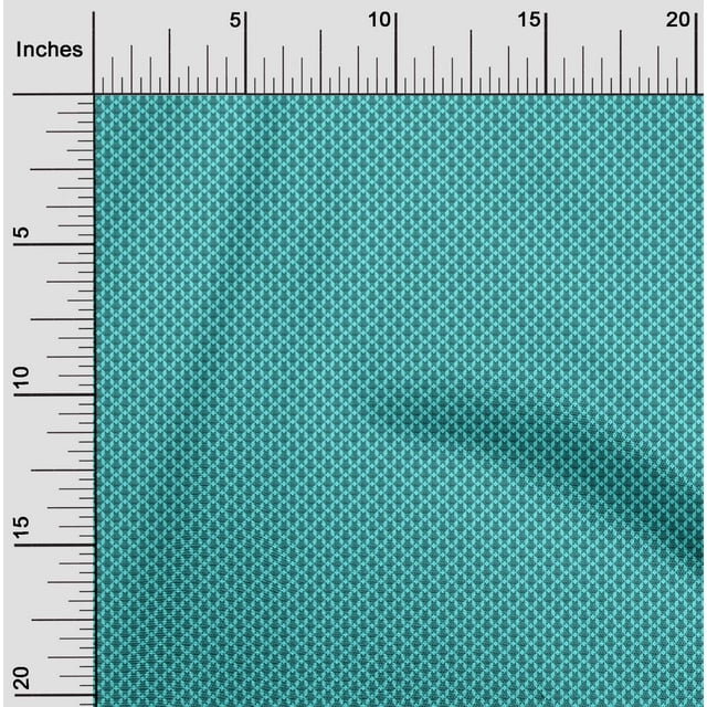 oneOone Cotton Poplin Fabric Square & Check Geometric Print Fabric BTY 56 Inch Wide