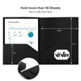 thumbnail image 2 of ViVin Sturdy Plastic Folder with 2 Pockets, 6 Pack, School Supplies, Assorted Color, 2 of 3