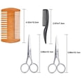 thumbnail image 6 of Professional Men's Grooming Kit, 4-in-1 Beard and Mustache Trimming Set with 2 Stainless Steel Scissors & 2 Combs for Travel & Home Styling, 6 of 6