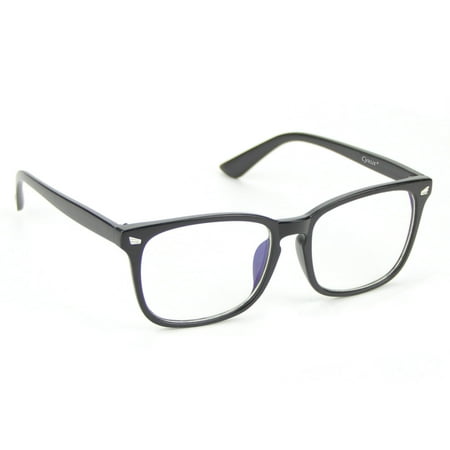 Cyxus Matte Black Computer Glasses for Anti Blue Light UV Reduce Eyestrain, Protect Eyesight Clear Lens Gaming Eyewear