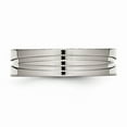 thumbnail image 3 of White Stainless Steel Ring Band Wedding Grooved 6mm Polished, 3 of 6