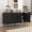 Black(15.7"D x 59.05"W x 37"H), variant on 59'' Fluted Sideboard Cabinet with Storage,Modern Wood Credenza with Charging Station, Adjustable Shelves, Media Console Cabinet for Living Room Entryway (Walnut)