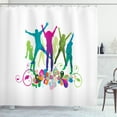 thumbnail image 1 of Ambesonne Youth Shower Curtain, Teen Dance Floral Vivid, 69"Wx84"L, Multicolor, 1 of 3