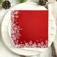 thumbnail image 2 of KAKOWELY 20 servilletas desechables con diseño de copos de nieve navideños, decoración para fiestas, exquisitos pañuelos para fiestas al aire libre, hermosas servilletas para fiestas., 2 of 5