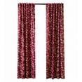 thumbnail image 1 of Plow & Hearth 42"W x 72" L Floral Damask Rod-Pocket Insulated Curtain Panel, in Red, 1 of 2