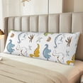thumbnail image 2 of Balery Dinosaur Funda Protectora para Almohada Corporal de Algodón Hipoalergénico con Cierre(55 x 21 pulgadas), Almohadas No Incluidas, 2 of 7
